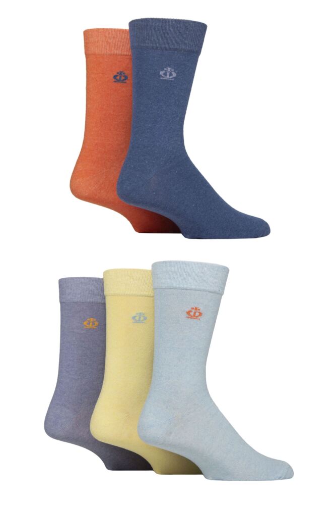 Sockshop Jeff BanksMens Recycled Cotton Plain Socks 5-Pair