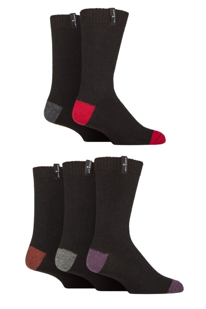 Sockshop Jeff BanksMens Recycled Wool Boot Socks 5-Pair