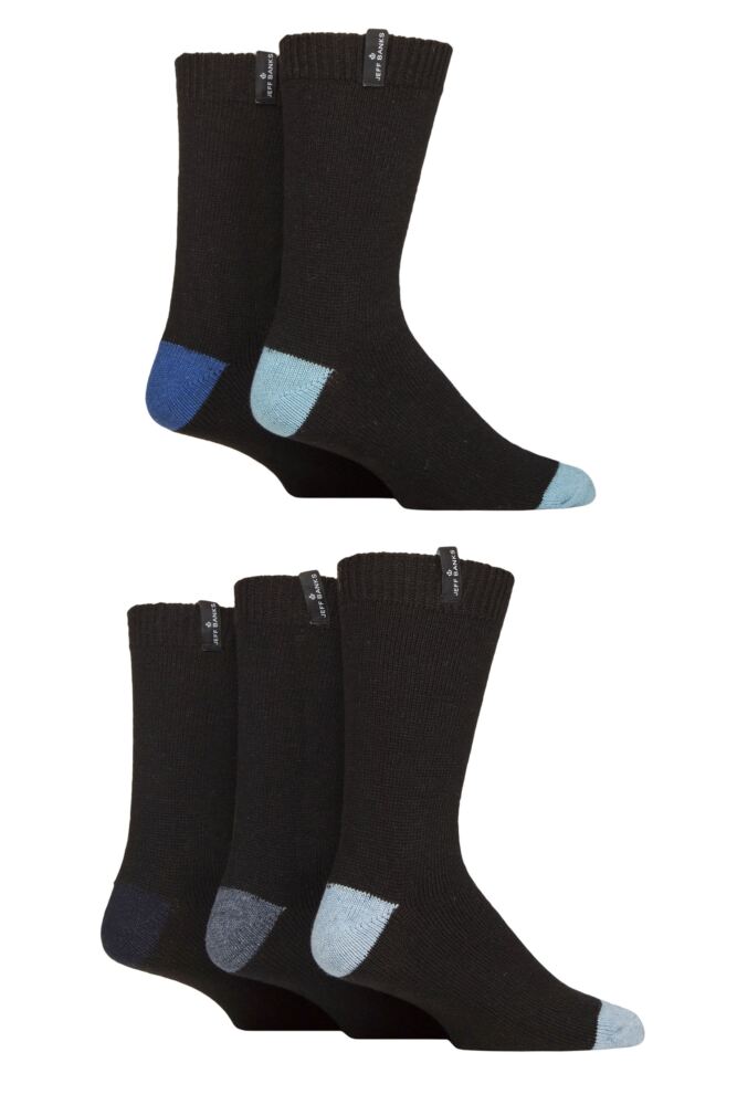 Sockshop Jeff BanksMens Recycled Wool Boot Socks 5-Pair
