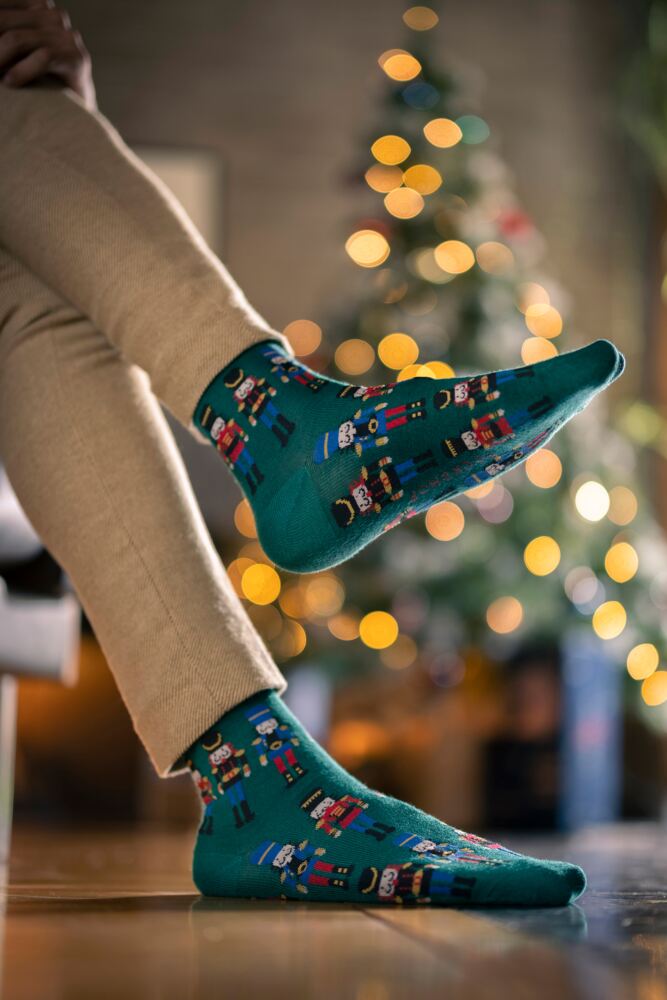 Sockshop Lazy PandaMens Bamboo Christmas Socks 3-Pair