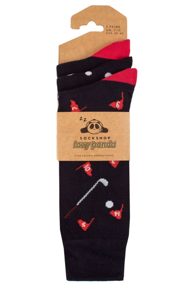 sockshop Lazy PandaMens Bamboo Novelty Socks 3-Pair