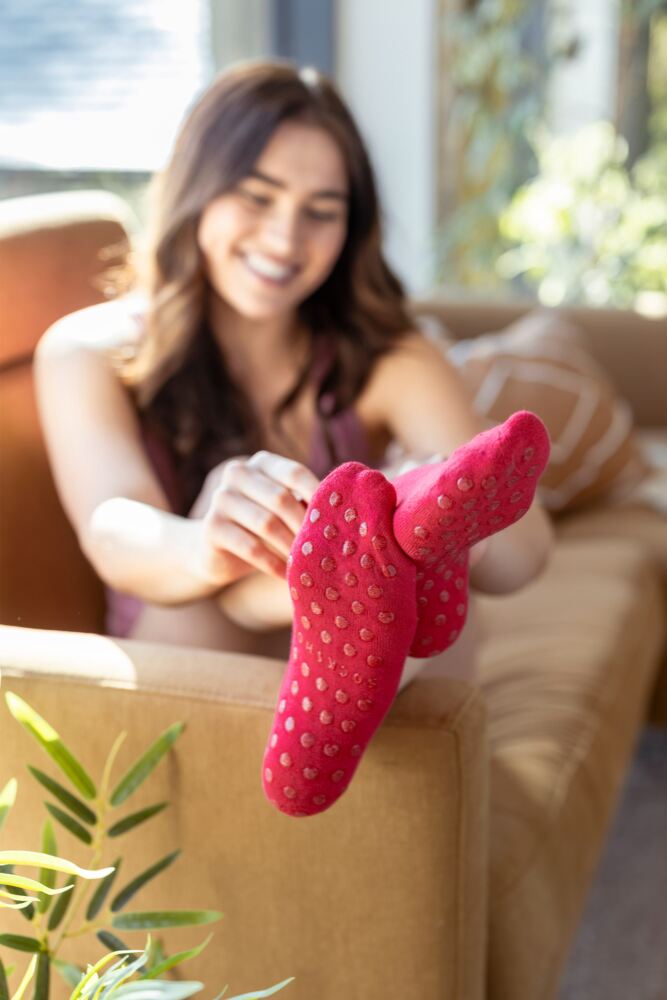 Sockshop Lazy PandaMens & Womens Bamboo Cushioned Slipper Socks 2-Pair