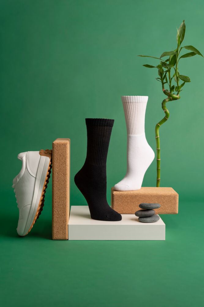 Sockshop Lazy PandaMens & Womens Bamboo Full Cushion Crew Sports Socks 3-Pair