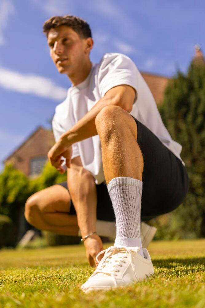 Sockshop Lazy PandaMens & Womens Bamboo Full Cushion Crew Sports Socks 3-Pair