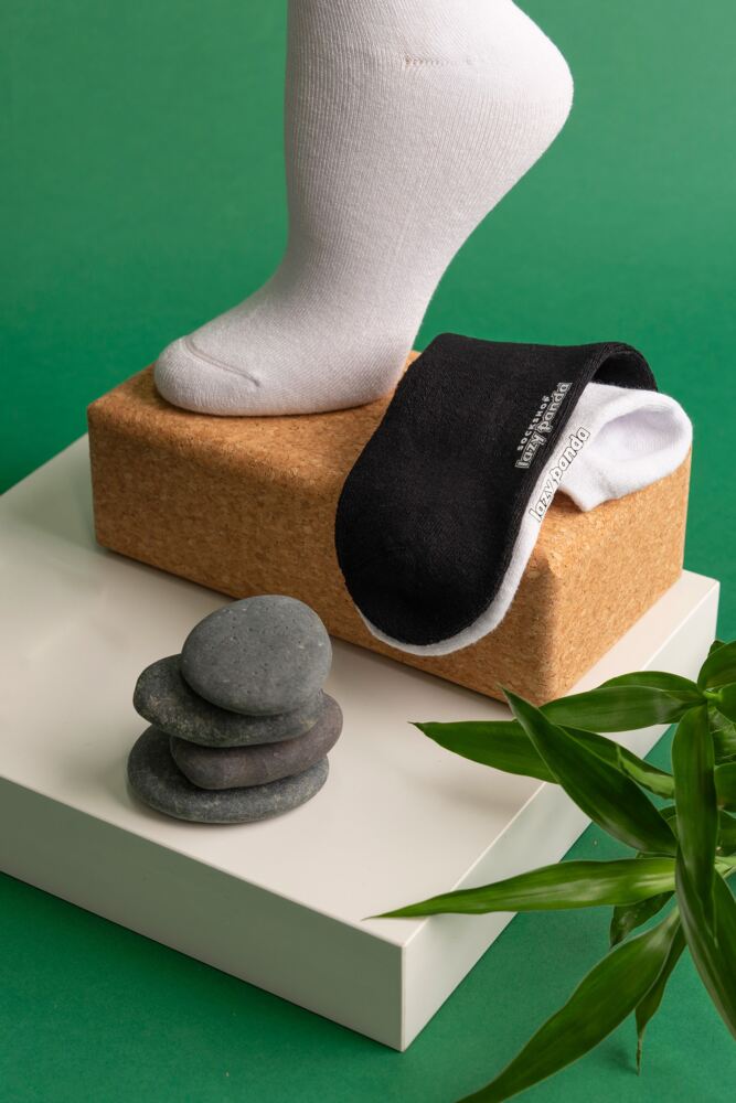 Sockshop Lazy PandaMens & Womens Bamboo Full Cushion Sports Trainer Socks 3-Pair