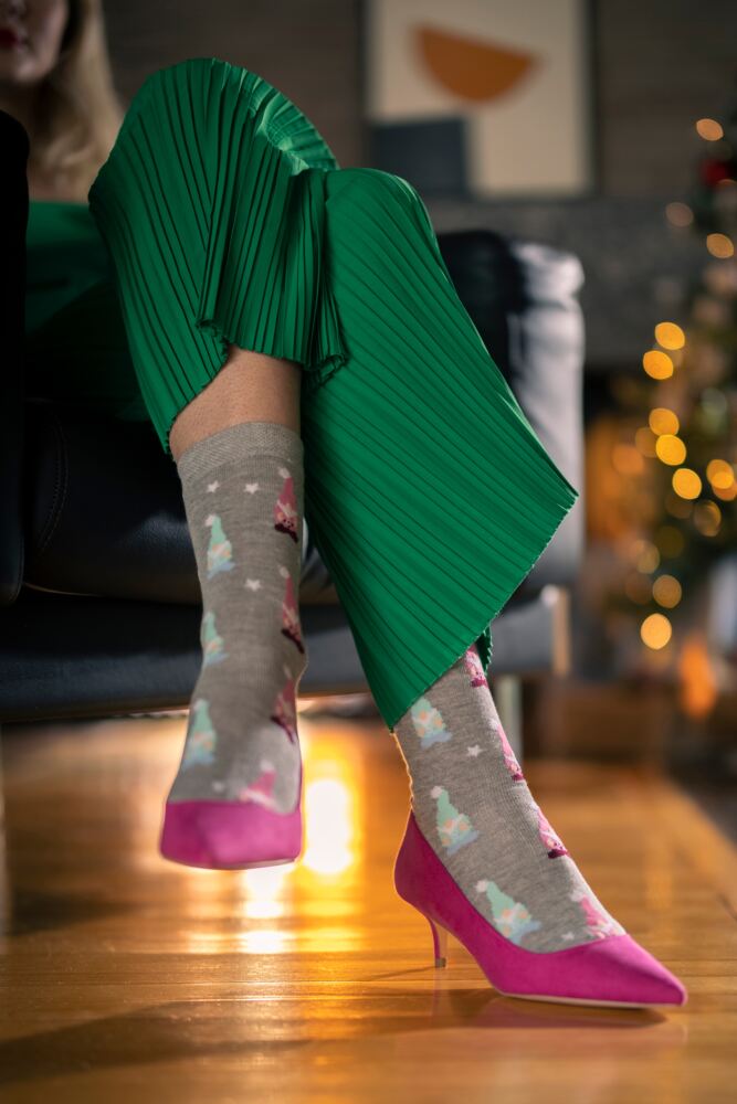 Sockshop Lazy PandaWomens Bamboo Christmas Socks 3-Pair