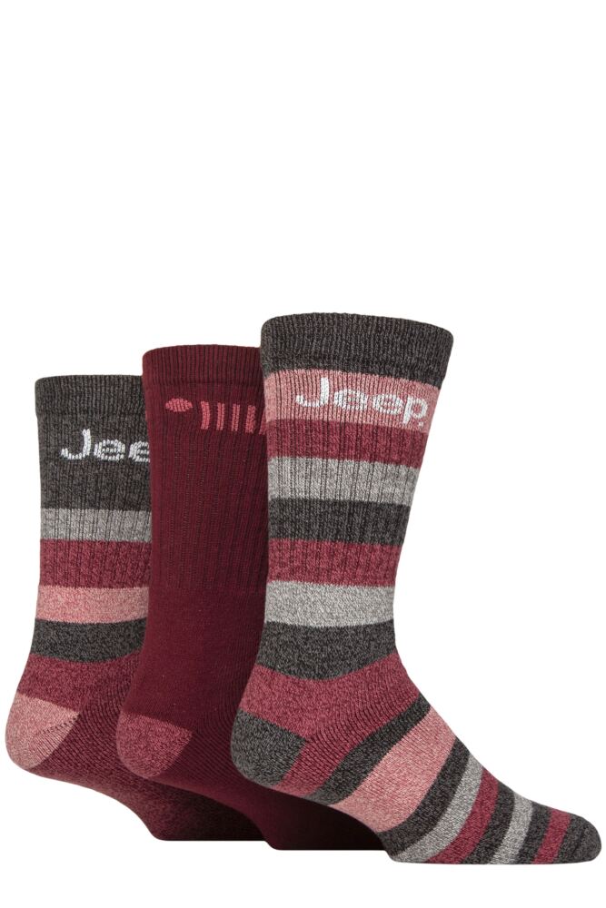 Sockshop Mens 3 Pair Jeep Cotton Rich Cushioned Boot Socks