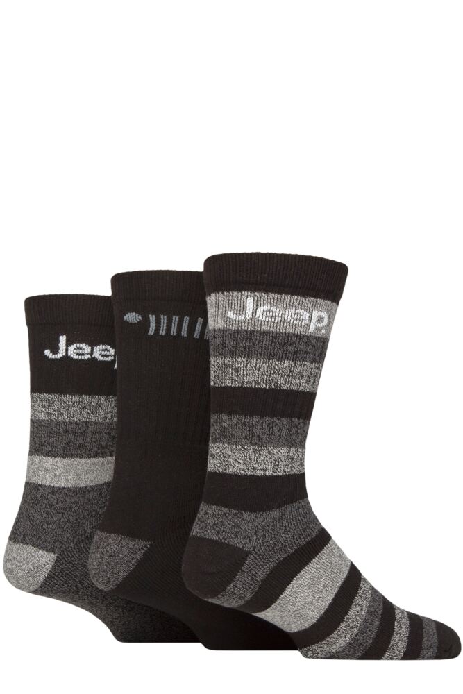 Sockshop Mens 3 Pair Jeep Cotton Rich Cushioned Boot Socks