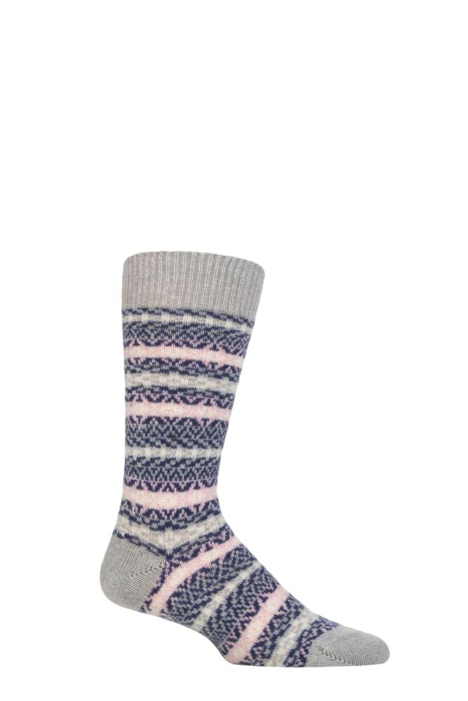 Sockshop PantherellaMens Cashmere Bradstock Traditional Fair Isle Socks