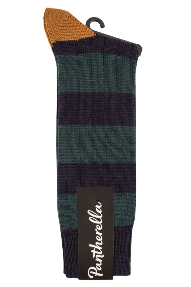 sockshop PantherellaMens Fairford Leisure Weight Merino Wool Striped Socks