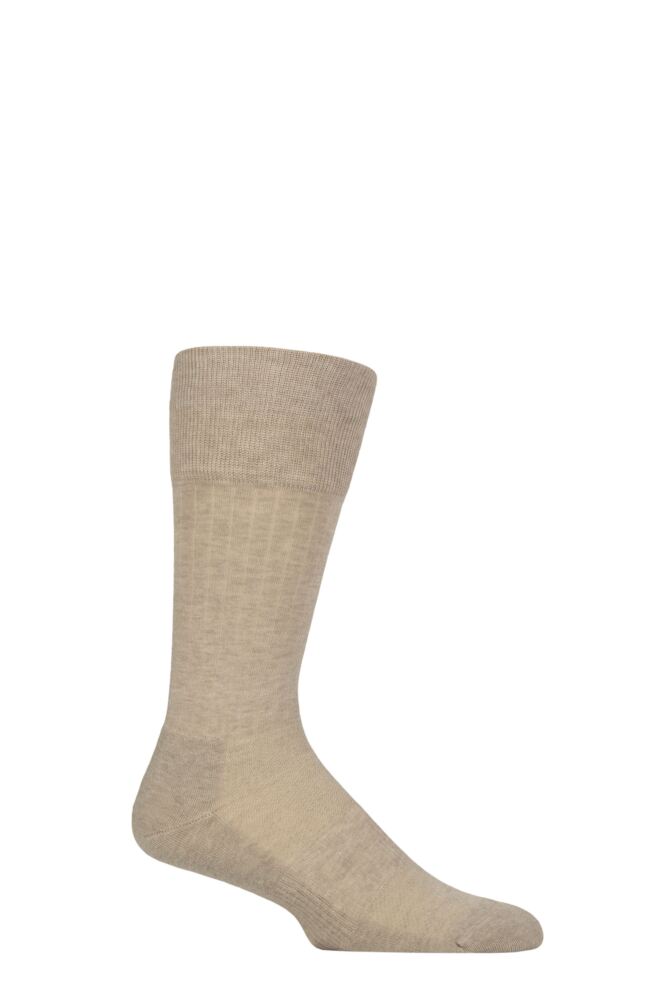 Sockshop PantherellaMens Finchley Cushioned Foot And Comfort Top Cotton And Wool Thermoregulating Socks