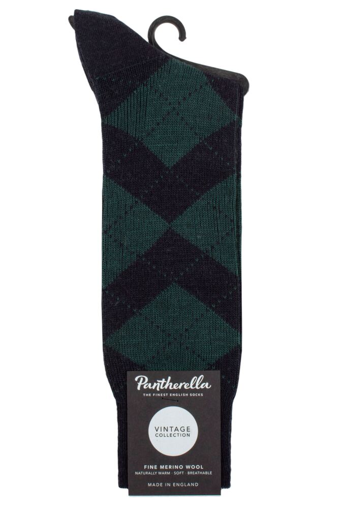 sockshop PantherellaMens Merino Wool Abdale Argyle Socks