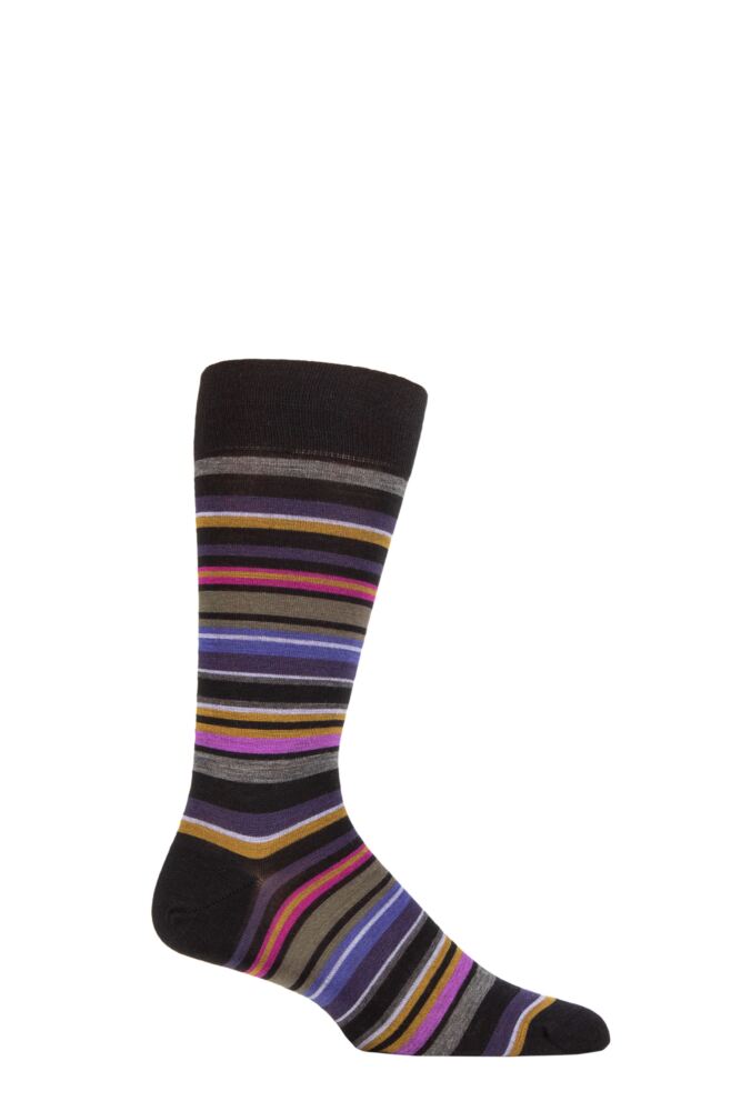 Sockshop PantherellaMens Merino Wool Quakers Striped Socks