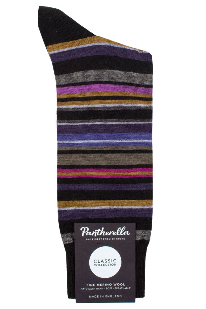 sockshop PantherellaMens Merino Wool Quakers Striped Socks