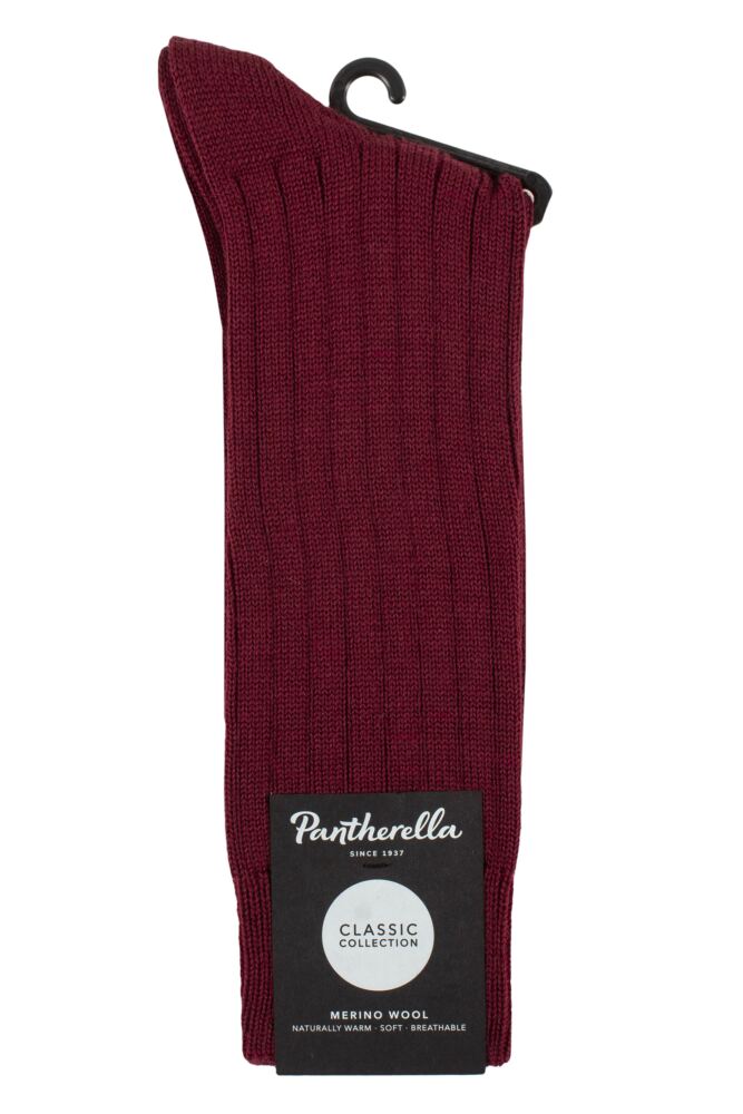 sockshop PantherellaMens Merino Wool Ribbed Leisure Socks