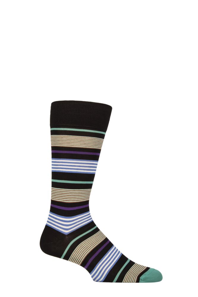 Sockshop PantherellaMens Multi Stripe Cotton Socks – 1 Pair