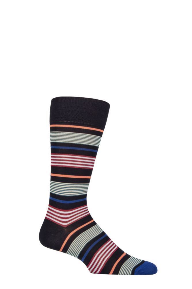 Sockshop PantherellaMens Multi Stripe Cotton Socks – 1 Pair