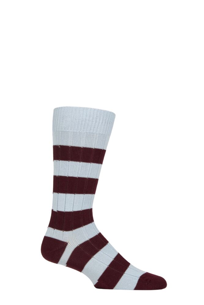 Sockshop PantherellaMens Striped Ribbed Leisure Socks – 1 Pair