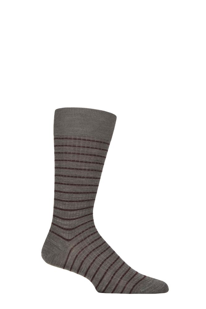 Sockshop PantherellaMens Worthington Striped Merino Wool Socks