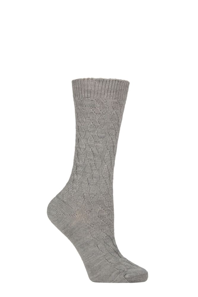 Sockshop PantherellaWomens Kate Cable Knit Merino Wool Socks