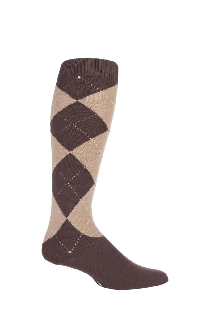 Sockshop Pringle Of ScotlandMens Cashmere Argyle Pattern Knee High Socks