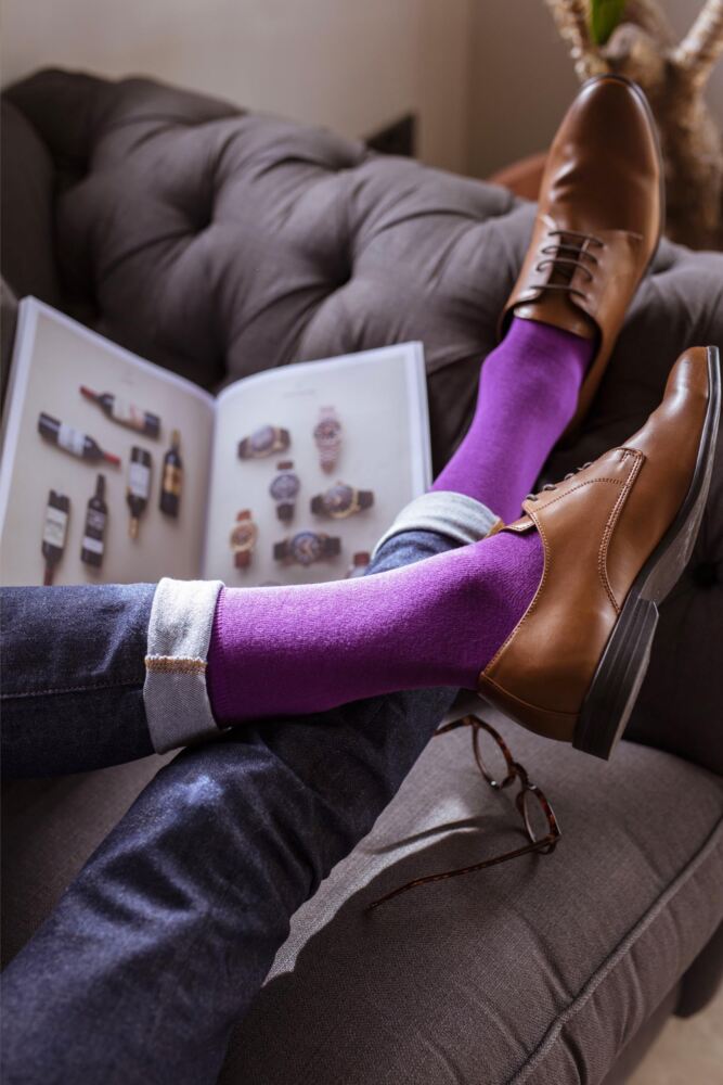 Sockshop PringleMens Cotton Endrick Plain Trouser Socks 3-Pair