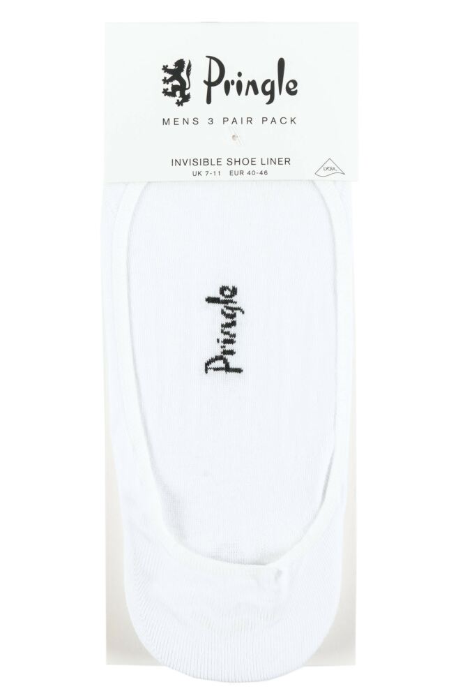 sockshop PringleMens Cotton Gourock Invisible Shoe Liners 3-Pair
