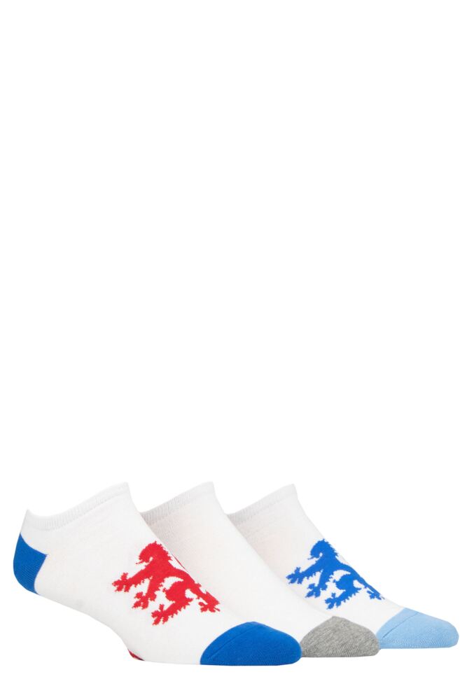 Sockshop PringleMens Cotton Plain & Patterned Secret Socks 3-Pair