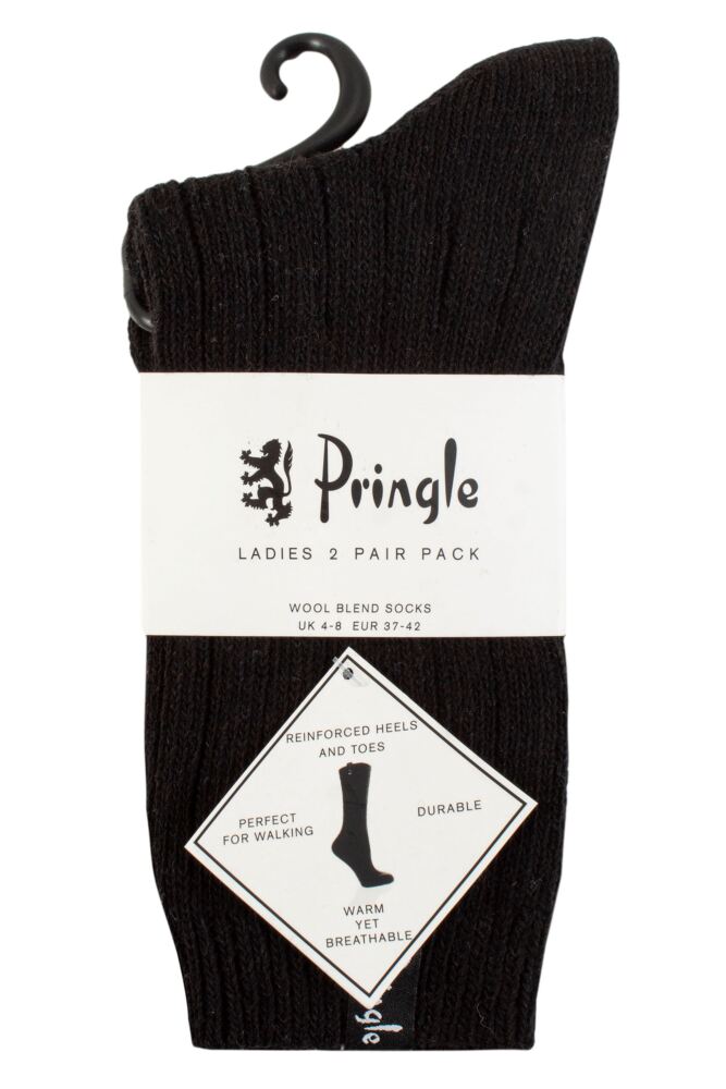 sockshop PringleWomens Cotton Classic Boot Socks 2-Pair
