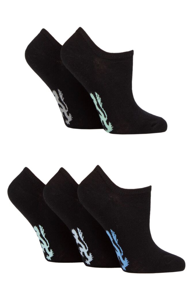 Sockshop PringleWomens Cotton Plain Trainer Socks 5-Pair