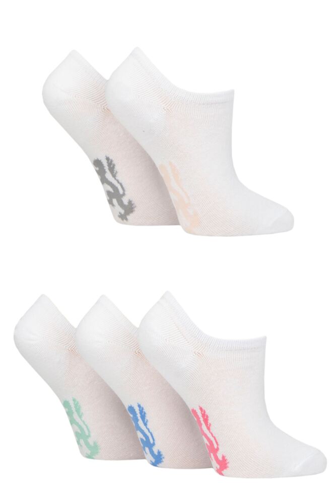 Sockshop PringleWomens Cotton Plain Trainer Socks 5-Pair