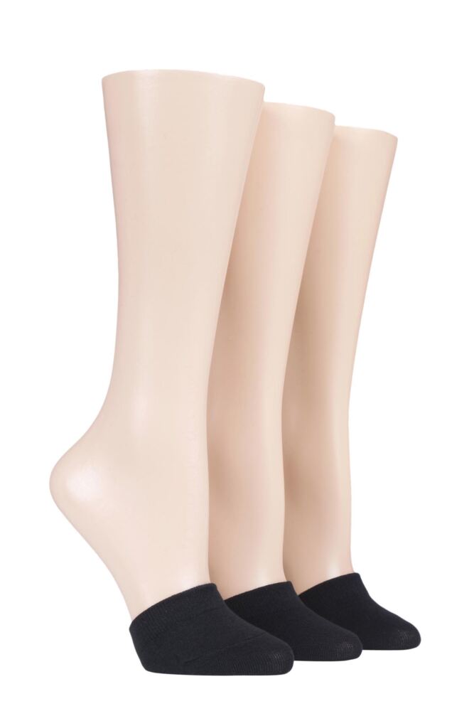 Sockshop PringleWomens Cotton Rolana Super Hidden Rich Toe Covers 3-Pair