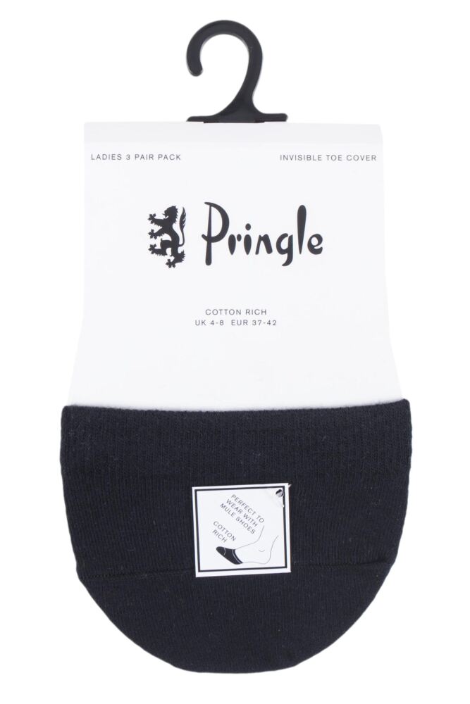 sockshop PringleWomens Cotton Rolana Super Hidden Rich Toe Covers 3-Pair