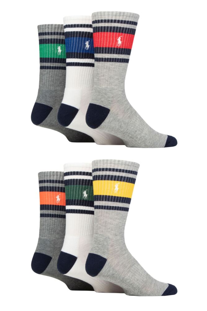 Sockshop Ralph LaurenMens Classic Sport Cushioned Socks 6-Pack