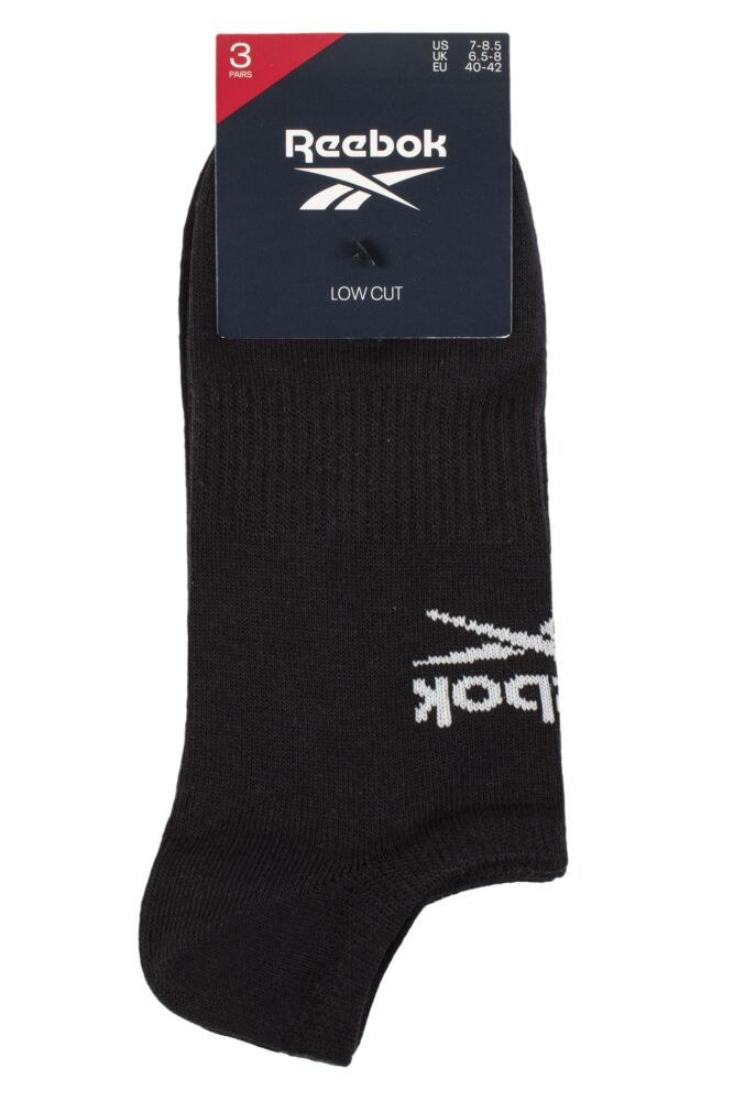 sockshop ReebokMens & Womens Cotton Core Trainer Socks 3-Pair
