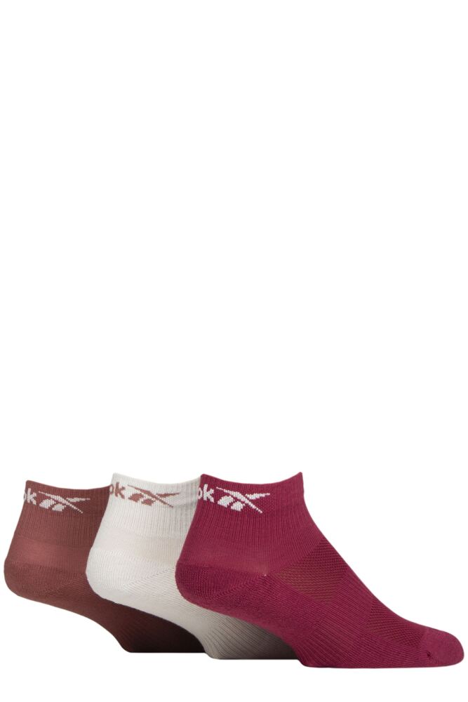 Sockshop ReebokMens & Womens Cotton Essentials Ankle Socks With Arch Support & Mesh Top 3-Pair