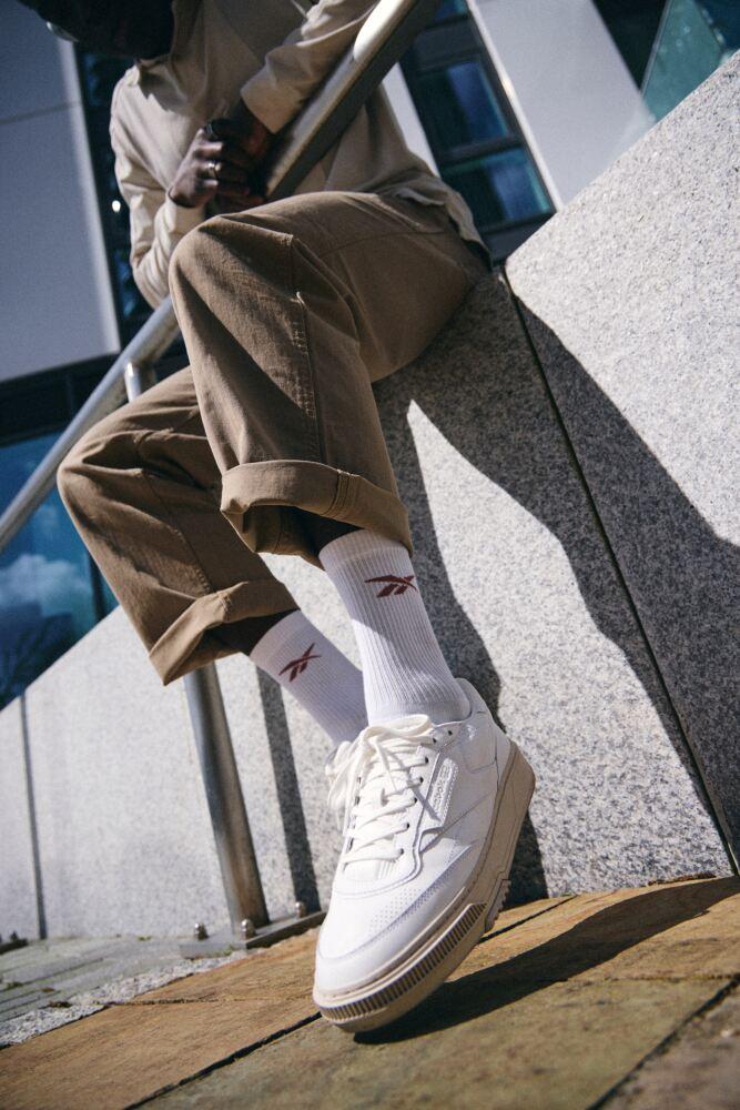 Sockshop ReebokMens & Womens Cotton Essentials Crew Socks With Arch Support 3-Pair