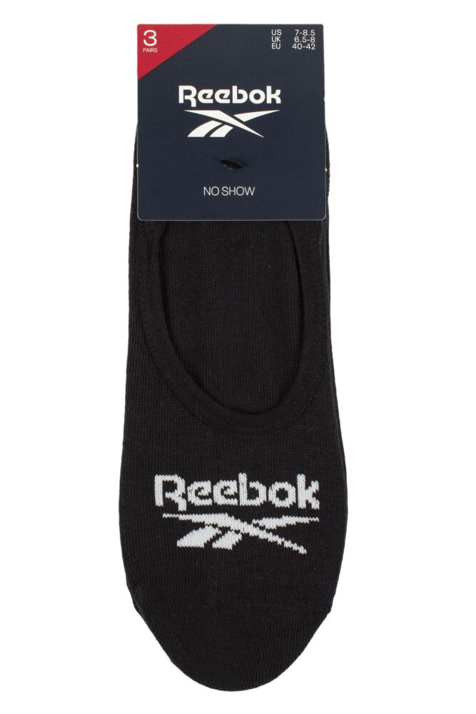 sockshop ReebokMens & Womens Cotton Essentials Ped Socks 3-Pair
