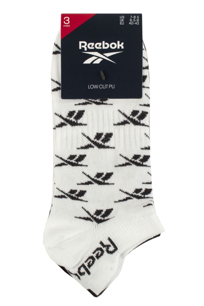 sockshop ReebokMens & Womens Cotton Essentials Trainer Socks with Arch Support 3-Pair