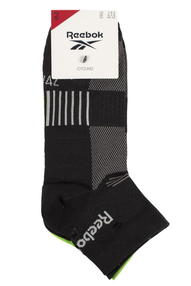 sockshop ReebokMens & Womens Technical Ankle Cycling Socks 2-Pair