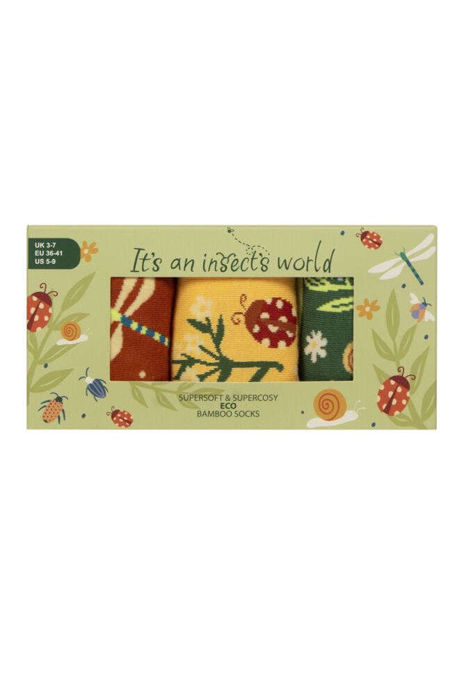 sockshop Shared EarthMens & Women's It’s an Insects World Bamboo Socks Gift Box – 3 Pair
