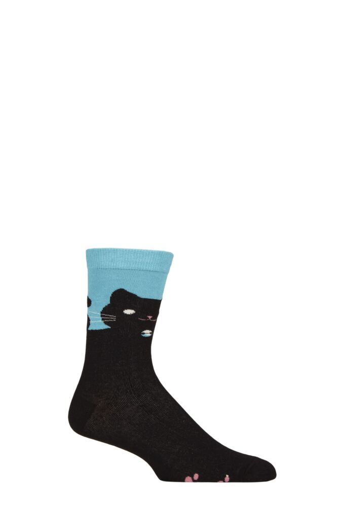 Sockshop Shared EarthMens & Womens Fair Trade Bamboo Black Cat Socks