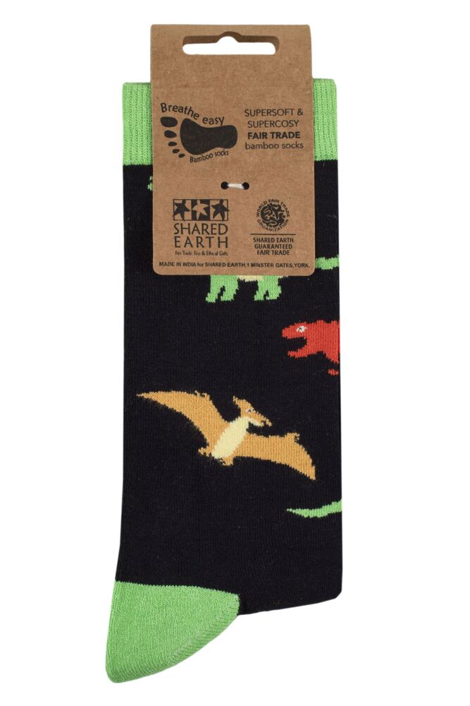 sockshop Shared EarthMens & Womens Fair Trade Bamboo Dinosaur Socks