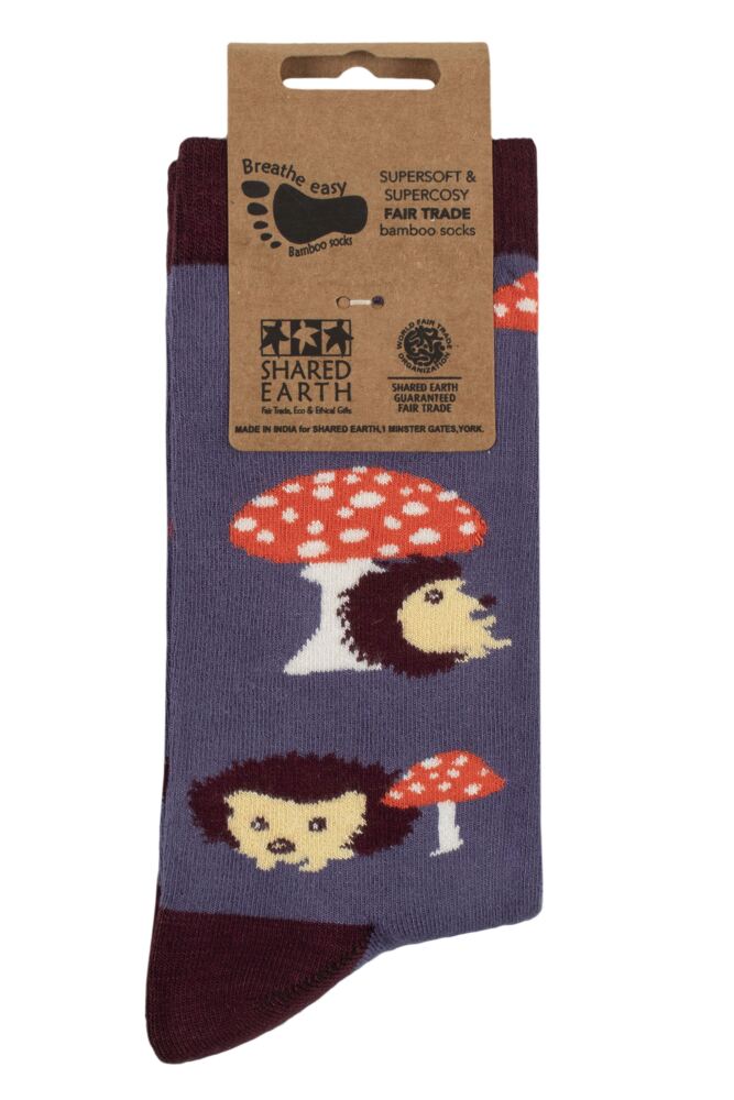 sockshop Shared EarthMens & Womens Fair Trade Bamboo Hedgehog Socks