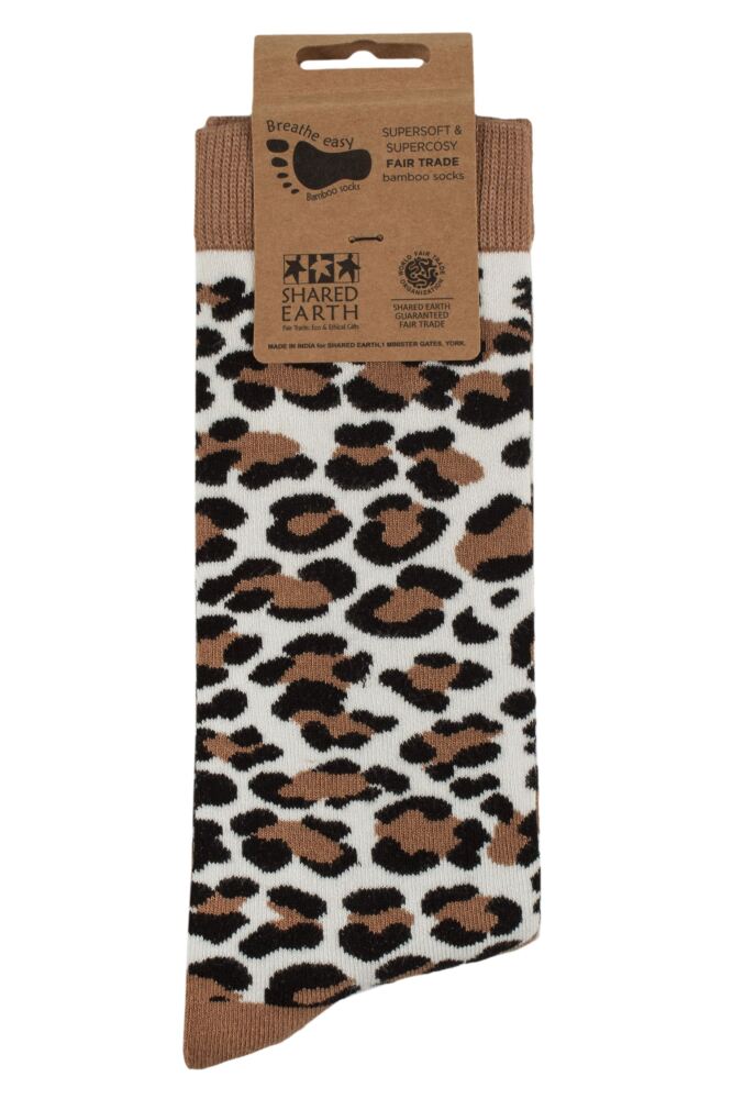 sockshop Shared EarthMens & Womens Fair Trade Bamboo Leopard Socks
