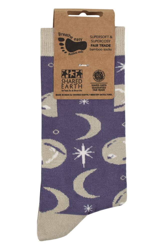 sockshop Shared EarthMens & Womens Fair Trade Bamboo Moon Phases Socks