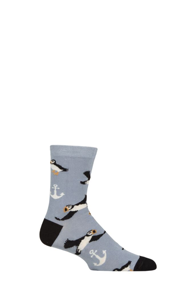 Sockshop Shared EarthMens & Womens Fair Trade Bamboo Puffin Socks