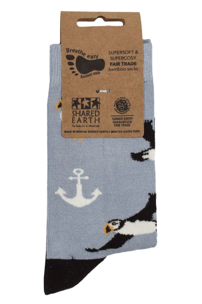 sockshop Shared EarthMens & Womens Fair Trade Bamboo Puffin Socks