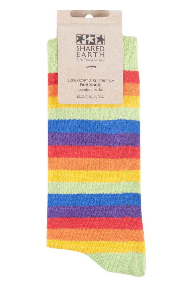 sockshop Shared EarthMens & Womens Fair Trade Bamboo Rainbow Socks