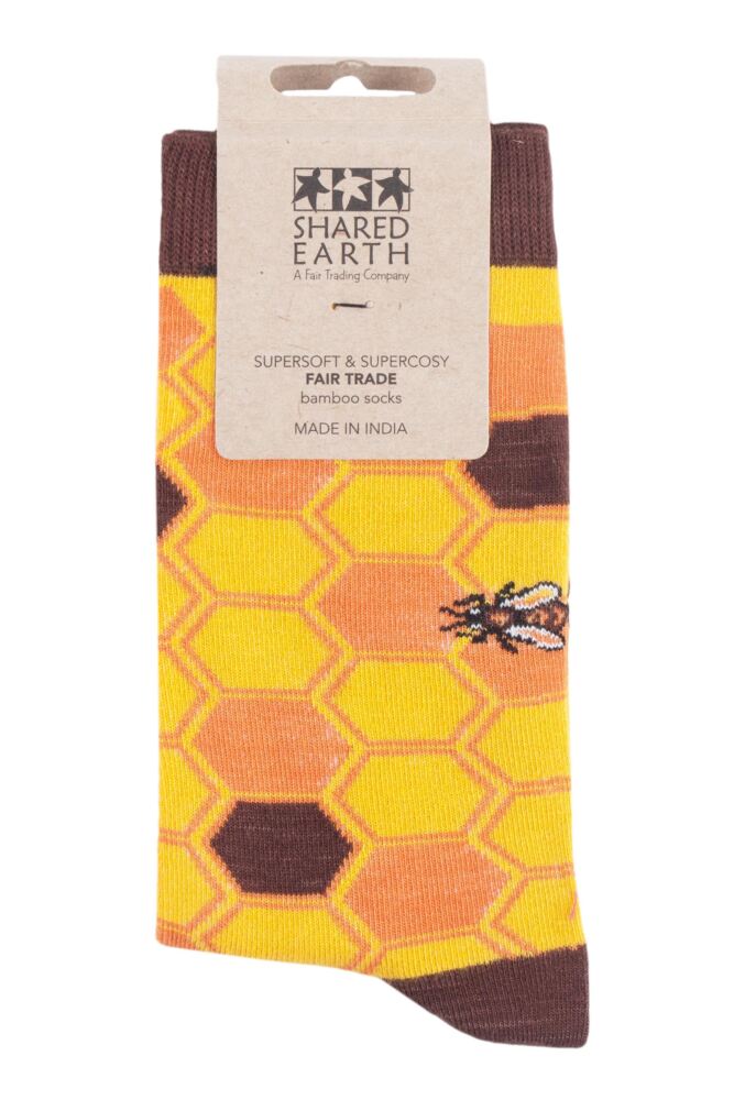 sockshop Shared EarthMens & Womens Fair Trade Bamboo Save Our Bees Socks